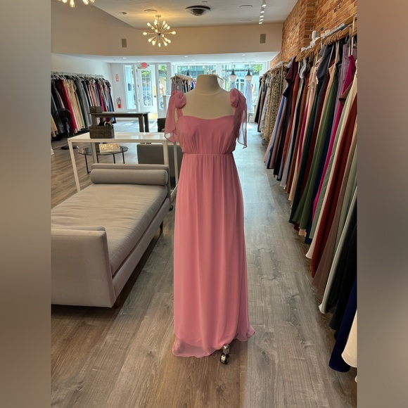 NEW - DESSY - 1564 TIE DRESS - PEONY PINK - SIZE L - Picture 6 of 7